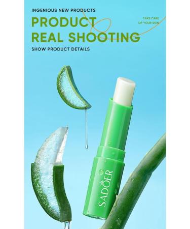 Aloe Vera Lipstick Set of 3 Moisturizing Lip Balm Repairing Lip Balm Aloe Vera Lip Gloss Plumping Effect Lipstick for Dry and Cracked Lips Lip Care - Buy Online on SooperMarket.com