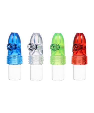 PACKOVE 4pcs Pills Organizer Glass Pills Bottles Travel Outdoor Pills Bottles Portable Pills Cases for Outdoor Camping Travel Assorted Color 1 5.30X2.00X1.60CM