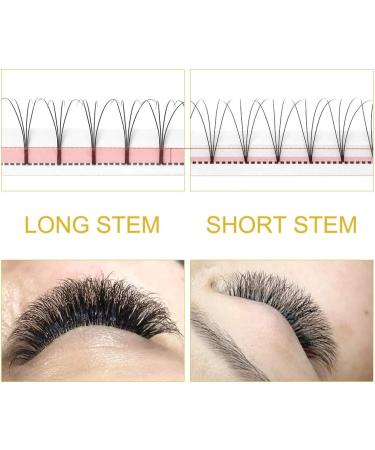 4D-C-0.10-8-15 Mix Pre Made Fan Eyelash Extensions - Russian Volume Lashes 0.07 0.10 Pre Fanned Long Stem C D Curl - 8-15 Mix & CG - Premade Fans Eyelash Extension - Buy Online on SooperMarket.com
