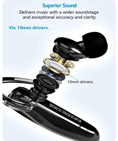 Ybtoo Bluetooth Headset V5.1 - Ultralight Wireless Handsfree Earpiece with Noise Cancellation Mic - Buy Online on SooperMarket.com