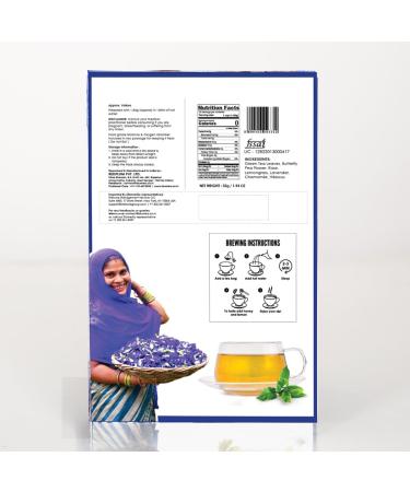 BLUE TEA - Green Tea Assorted Sampler Tea Pack (6 Flavors 30 Tea Bags) | Lemongrass Lavender Rose Chamomile Jasmine & Hibiscus | Gifts for Her & Him | - Buy Online on SooperMarket.com