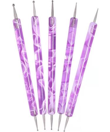 Toseky Nail Liner Brushes | Nail Liner Brush Dotting Pen Double Ended Multifunctional Nail Brushes Miniature Painting Brushes Nail Liner Brush Dotting Pen Purple - Buy Online on SooperMarket.com