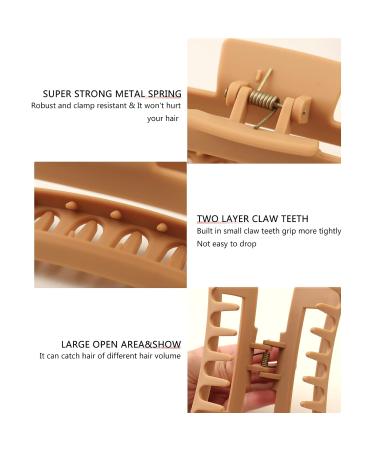 9-Count Neutral Big Hair Claw Clips for Thick Hair - Strong Hold Hair Styling Accessories for Women & Girls - Buy Online on SooperMarket.com