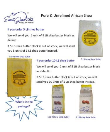 Buy Raw Unrefined Shea Butter 5 Lbs | Natural Moisturizer for Skin & Hair | International Shipping Available - Buy Online on SooperMarket.com
