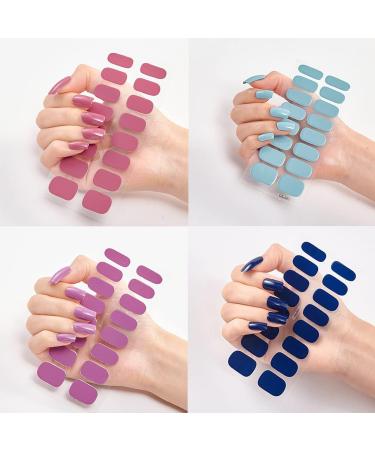 NAILDOKI Nail Stickers - 12 Sheets x 16 Pieces Full Wraps, Self-Adhesive Gel Nail Art Decals for Women & Girls - Buy Online on SooperMarket.com