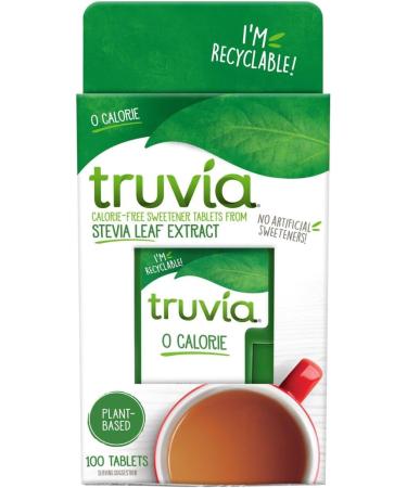 Stevia Sweetener Bundle With 4x Truvia Sweetener 100 Tablets 5g - Calorie-Free Sweetener Tablets From Stevia Leaf Extract (4 Pack Bundle Containing a Total of 400 Tablets) - Buy Online on SooperMarket.com