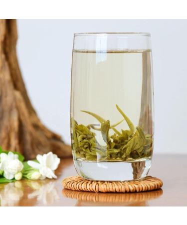 Newest MQUPIN Jasmine Dragon Pearls Green Tea 120g - Hand Rolled, Natural Floral Scent, Aromatic & Tonic | White 120g - Buy Online on SooperMarket.com