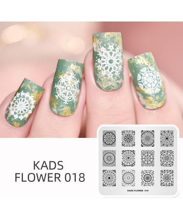 Alexnailart Nail Art Stamping Plate Flowers Kaleidoscope Template Image Plate Nail Art Tools (FL018) - Buy Online on SooperMarket.com