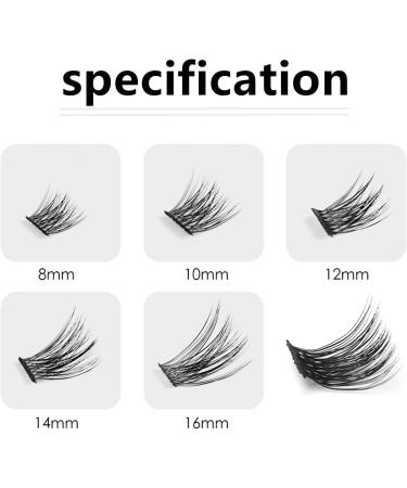 Jsdoin Cluster Lashes 84 Pcs C/D Curl 8-16mm Length DIY Eyelash Extensions - Natural & Mega Styles - Buy Online on SooperMarket.com