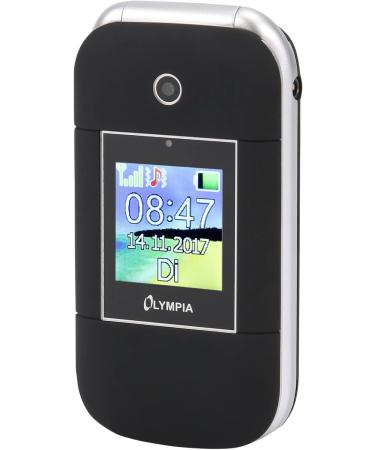 Olympia Janus Senior Flip Phone - No Contract Large Buttons 2.4 Color Display Black - Ideal Mobile for Seniors - Buy Online on SooperMarket.com