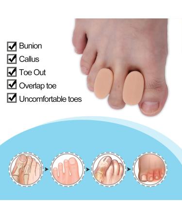 Fyearfly Toe Separator - 8 Pairs Soft Silicone Toe Spacers for Pain Relief & Bale Toe Correction - Skin Color - Buy Online on SooperMarket.com