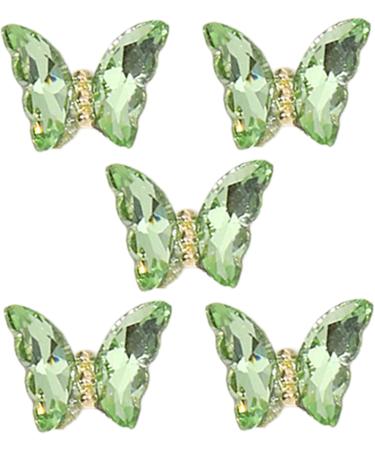 1Bag Butterfly Rhinestones 3D Fashionable Craft Accessories Embellishment For Decoration Green H098 - Buy Online on SooperMarket.com