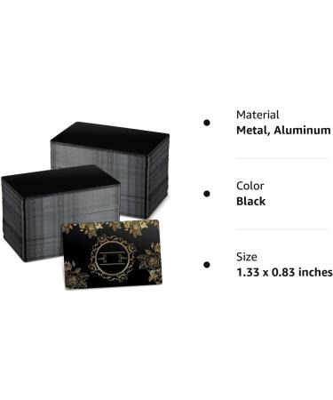 Marspark 300 Pieces Metal Engraving Blanks - Aluminum Business Card Blanks for CNC & Laser Engraving - 0.21mm Thickness - DIY Cards - Black - Buy Online on SooperMarket.com