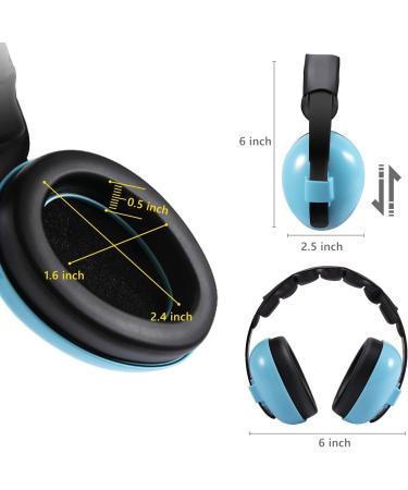 GUKOY Baby Ear Protection Headphones | Noise Cancelling Ear Defenders for Ages 0-3 Years | Infant Hearing Protection Earmuffs in Blue - Buy Online on SooperMarket.com