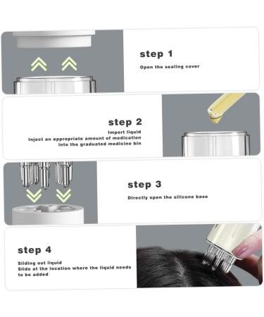 2 in 1 Hair Oil Applicator Bottle for Hair Growth - Scalp Oil Dispenser with Clear Scale & 5 Rebound Columns - Buy Online on SooperMarket.com