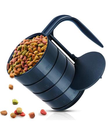 Dog Food Scoop Pet Food Scoops for Dogs 4 Capacity Cup in 1 Cup Measuring Scoop for Pets Dog Cat and Bird Solid Food ( Includes 1/4 C 1/2 C 3/4 C 1 CUP)