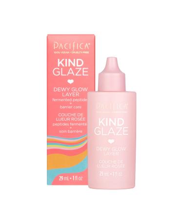 Pacifica Beauty  Kind Glaze Dewy Glow Layer  Face Foundation Primer & Highlight  Creates a Flawless Filter  Illuminating Primer  All Skin Tones  Universal Shade  Vegan Collagen  Ceramides  Vegan