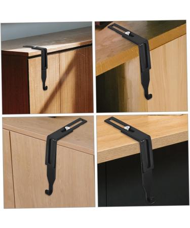 ABOOFAN 2pcs Metal Cabinet Hooks Heavy Duty Clothes Hanger Towel Hooks Metal Hook Wall Hanging Household 8.00X7.00X1.20CM Black - Buy Online on SooperMarket.com