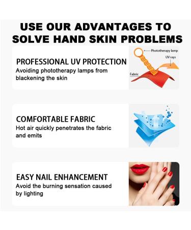 1 Pair UV Gloves for Gel Nails Professional Manicure Gloves UPF 50+ UV Protection Gloves for Gel Nail Lamp UV Anti-Tanning Anti-Radiation Anti Lamp Manicurist Special Gloves (Grey) Gris - Buy Online on SooperMarket.com