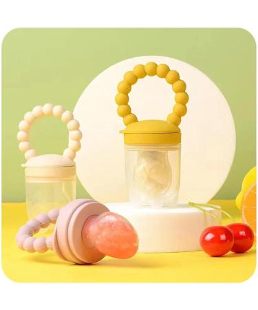 Baby Fruit and Vegetable Pacifier | Silicone Fruit Sucker for Infants | 3-Pack Snuller (Khaki) - Safe & Easy Feeding - Buy Online on SooperMarket.com