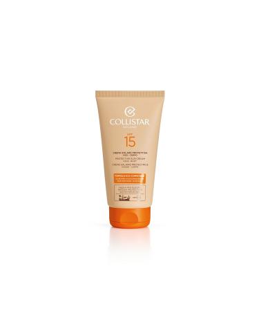 Collistar Protective Sun Cream SPF 15 Certified Environmentally Friendly Formula Safe for the Marine Environment Coral Friendly Filter Only with Essential Ingredients for All Skin Types 150 ml
