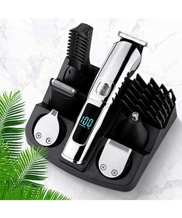 FYOBOT Men's Beard Trimmer Cordless Hair Clipper Waterproof Body Nose Ear Cutting Shaver USB Rechargeable LED Display - Buy Online on SooperMarket.com