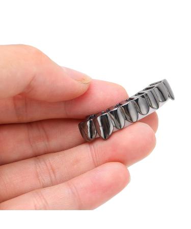 18K Gold Lower Teeth Hip Hop Grills - Halloween Festival Decoration Accessory for Men & Women (Black) - Buy Online on SooperMarket.com
