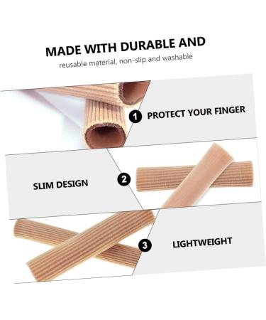 PLAFOPE 2pcs Gel Finger Toe Cover Thumb Protector - Elastic Silicone Wrap Bandages for Toe and Finger Support - Flesh Color - Buy Online on SooperMarket.com