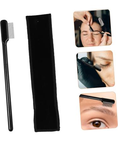 PLAFOPE 1 Set Eyelash Comb Eyelash Grooming Tool Lash Separator Lash Tools for Extensions Brow Brush with Bag Metal Mascara Comb Woman Wooden Handle Single Sided Beauty Comb - Buy Online on SooperMarket.com