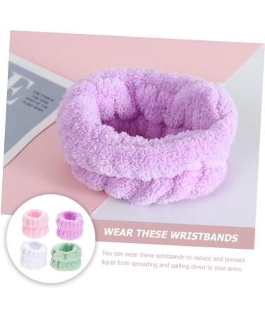 Healeved 8 Pairs Wristband Elastic Wrist Band Cleaning Beauty Headbands Facial Makeup Headband Face Towel Skincare Wrist Washband Towel Headband Wrist Wash Band Sweatband Spa Miss Plush - Buy Online on SooperMarket.com