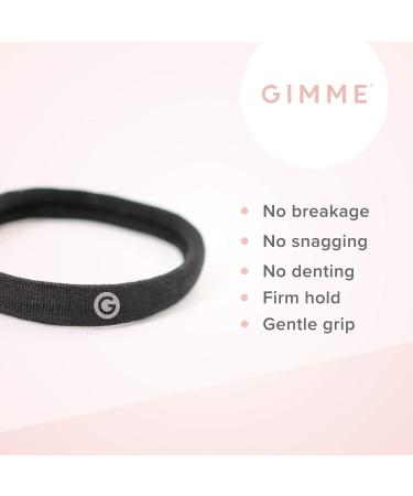 Gimme Beauty Long & Curly Fit Hair Ties - Black Onyx - Seamless Microfiber Elastics - 6 Pack Hair Bands for All Day Hold and No Damage - Buy Online on SooperMarket.com
