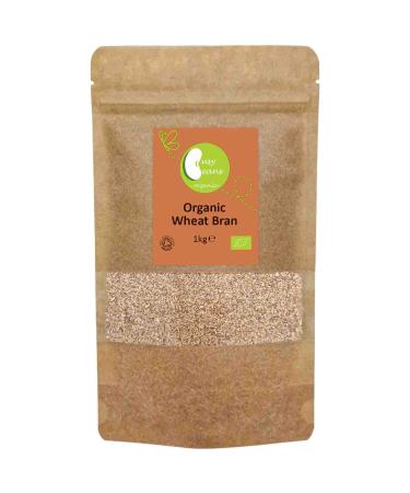 Organic Wheat Bran - Certified Organic - by Busy Beans Organic (1kg) 1 kg (Pack of 1)