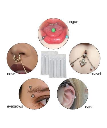 ATOMUS 10pcs Stainless Steel 16G Piercing Needles - Sterile Disposable for Ear, Nose, Navel, Nipple, Lip - Buy Online on SooperMarket.com