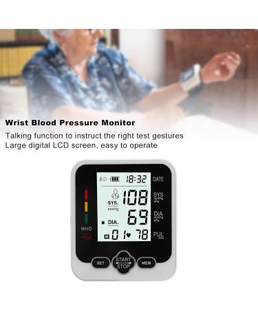 Automatic Voice Broadcast Wrist Blood Pressure Monitor with Storage Box - LCD Screen Blood Pressure Detector for Home Use - Buy Online on SooperMarket.com