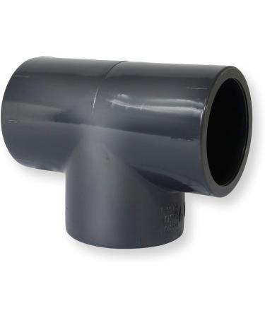 Paradies Pool PVC T-Piece 50mm 90 - High-Quality European Fitting with Adhesive Sleeves | 1 Piece for International Shipping - Buy Online on SooperMarket.com
