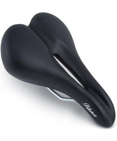 Bikeroo Memory Foam Bike Seat - Comfort Bicycle Saddle for Men and Women - Compatible w/Peloton, Stationary, Mountain, Road, & Exercise Bike Seat Cushion Men's 7" Sport Foam