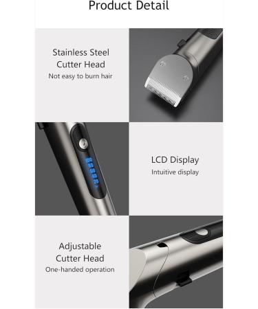 Professional Electric Hair Clipper & Trimmer for Men - Rechargeable Washable LED Display Strong Steel Cutter - Buy Online on SooperMarket.com