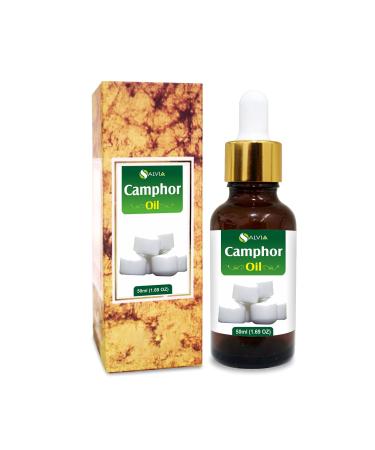 Salvia Camphor Oil (Cinnamonutn camphora) 100% Natural Pure Undiluted Uncut Carrier Oil 50ml with Dropper Camphor 50 ml (Pack of 1)