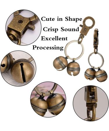 KREDHONG 2 Pairs Extra Loud Cat & Dog Bells Pet Tracker Bells Dog Bells Durable Brass Bells for Pets Collar Charm Pendant Bells for Dogs Cats Harness Training - Buy Online on SooperMarket.com