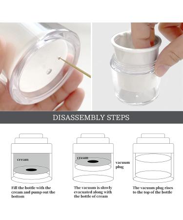 XAOUS Cream Jar Vacuum Bottle - Small Airless Cosmetic Container with Pump, Leak Proof Travel Container for Creams, Gels & Lotions - 0.1 1pcs - Buy Online on SooperMarket.com