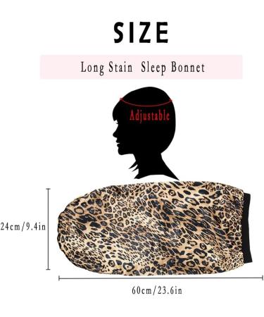 Shop Ladaypoa Women s Satin Sleeping Cap - Curly Hair Silk Hood Double-Layer Adjustable Black & Leopard Pattern - Buy Online on SooperMarket.com