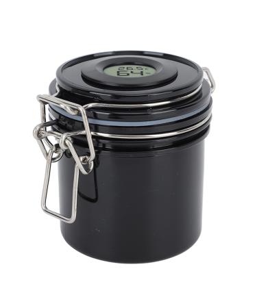 Eyelash Glue Storage Jar Eyelash Glue Storage Container Large Screen 200ml Stainless Steel Sealed Large Capacity Ctivated Carbon for Eyelash Shop (Black)