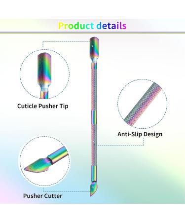 Sibba 2 Pcs Stainless Steel Cuticle Pusher Tool Set for Professional Nail Care - Nail Polish Remover and Cuticle Cleaner for Fingernails and Toenails - Buy Online on SooperMarket.com