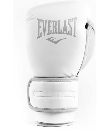 Everlast Unisex Adult Boxing Gloves Powerlock 2 - 16oz Training Gloves in White | Premium Quality & Durability for Boxing & Fitness - Buy Online on SooperMarket.com