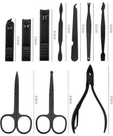 23 Pieces Black Stainless Steel Nail Clippers Set with Incisive Edges and Easy to Carry Nail Clipper Kit Ages Suitable for Hand and Foot Care Needs - Buy Online on SooperMarket.com