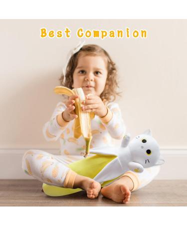 Yamepuia 21 Long Banana Cat Plush Body Pillow - Cute Kawaii Yellow Cat Throw Pillow for Kids - Perfect Gift for Boys and Girls - Buy Online on SooperMarket.com
