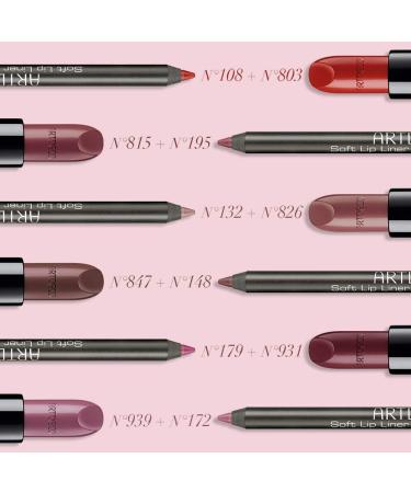 ARTDECO Soft Lipliner Waterproof - Long-Lasting Cool Mauve Lip Liner - Pack of 2 (1.2 g each) | International Shipping Available - Buy Online on SooperMarket.com