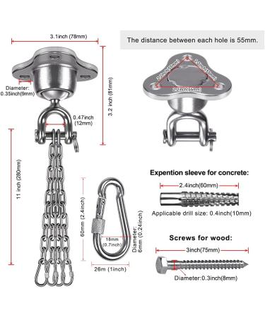 SELEWARE Heavy Bag Mount Hanger - Boxing Punching Bag Ceiling Mount with Silent Ball Swivel for Muay Thai Training - Buy Online on SooperMarket.com