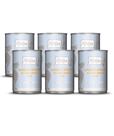 Mjamjam - Premium wet food for dogs - blanched chicken with delicious carrot on sauce 6 -pack (6 x 380 g) grain -free with extra meat chicken