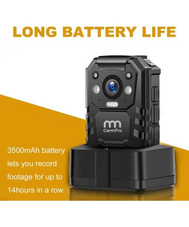 CammPro 1440P Police Body Camera 128G Memory | Body Worn Camera with Audio Recording, Night Vision, GPS | Law Enforcement - Buy Online on SooperMarket.com